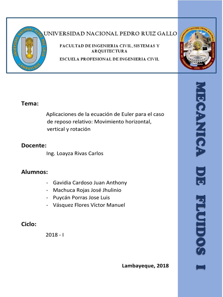 Reposo Relativo en Mecánica de Fluidos | PDF | Fluido | Fuerza