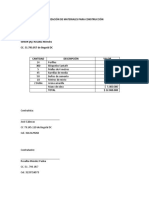 Cotización de Materiales para Construcción