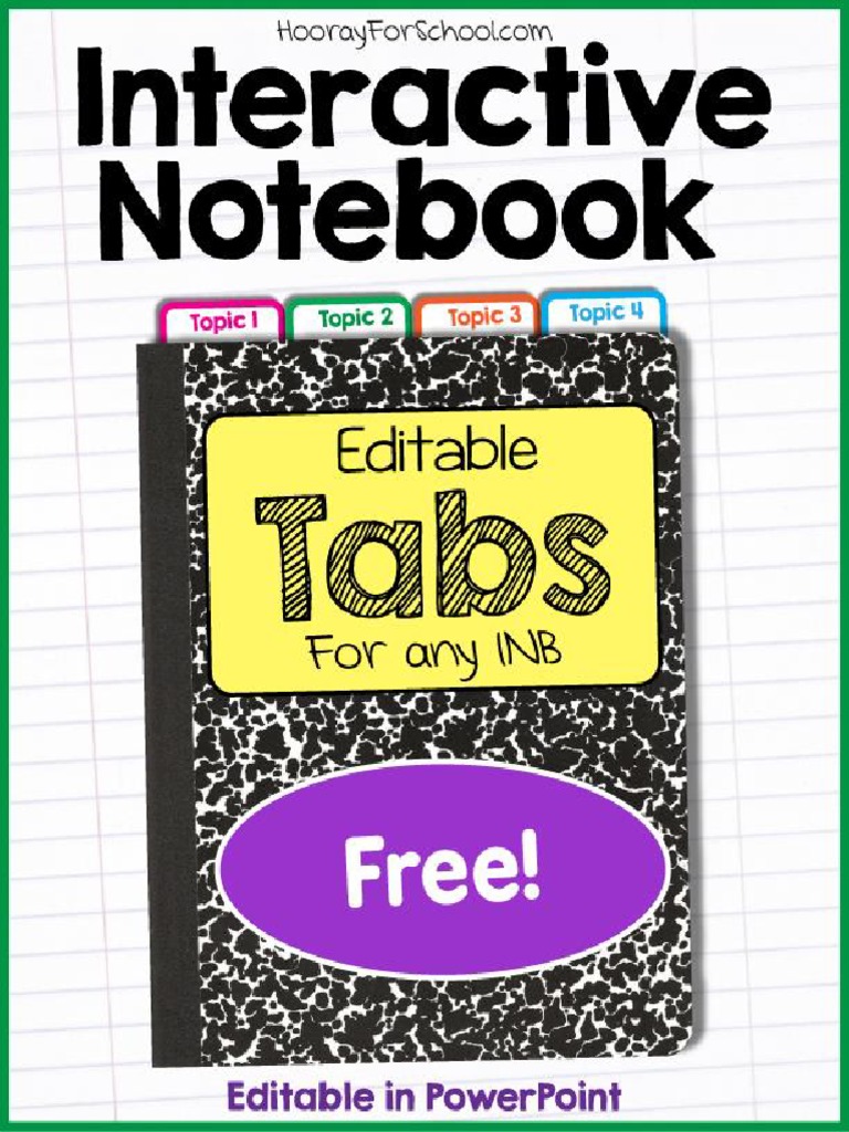 Interactive Notebook Tabs PDF