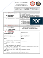 Kapatagan National HS Lesson Plan for Basic Geometric Knowledge