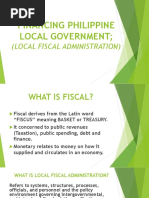 Financing Philippine Local Government