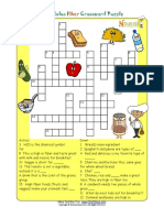 Crossword Puzzle Kids Healthy Words Fiber