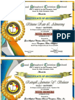 Certificates Grade 7