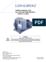 Welch-Ilmvac: Owner'S Manual For Duoseal® Vacuum Pump Models: 1402B-01 & 3Z655