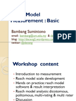 Rasch Model Measurement: Basic: Bambang Sumintono