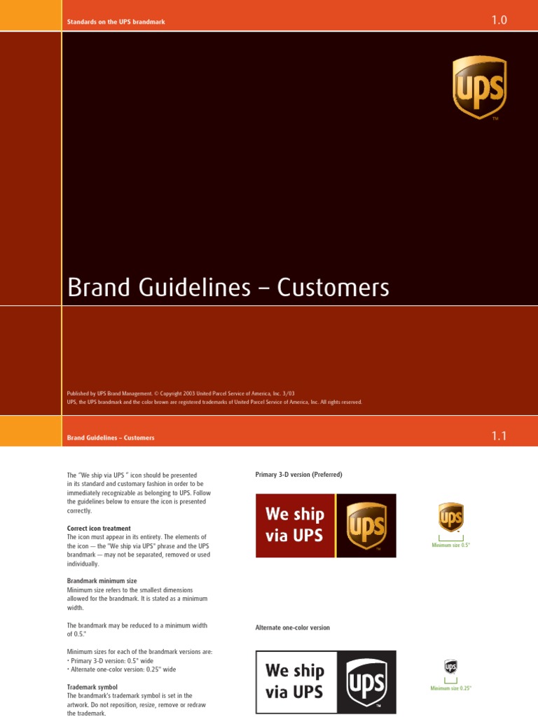 Ups Cc Brand Guidelines Logos United Parcel Service