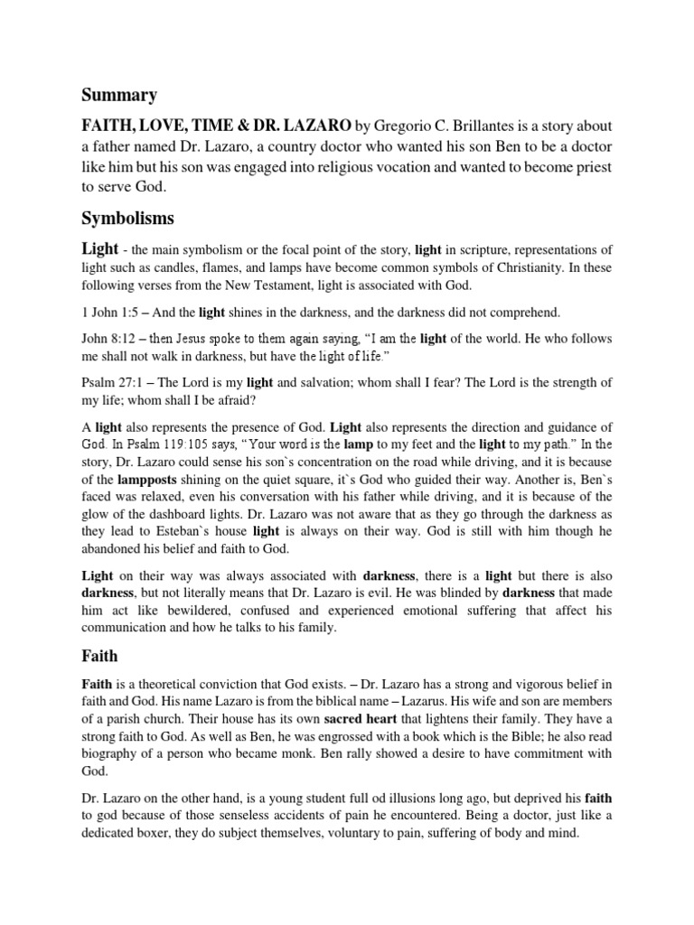 Faith, love, time and dr lazaro characters image