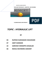 Topic: Hydraulic Lift: College of Engineering and Technology, Kamothe, Navi Mumbai