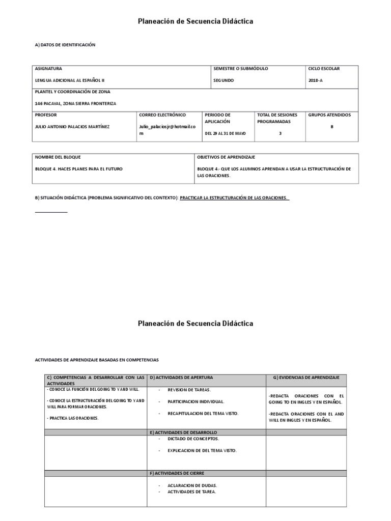 Ingles II 2 Semana | PDF | Enseñando | Aprendizaje