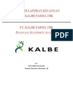 PDF Analisis Laporan Keuangan PT - Kalbe Farma Tbk. - Dela Fadhilah D.