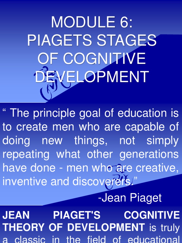 Piagets Stages of Cognitive Development | PDF | Cognitive Development ...