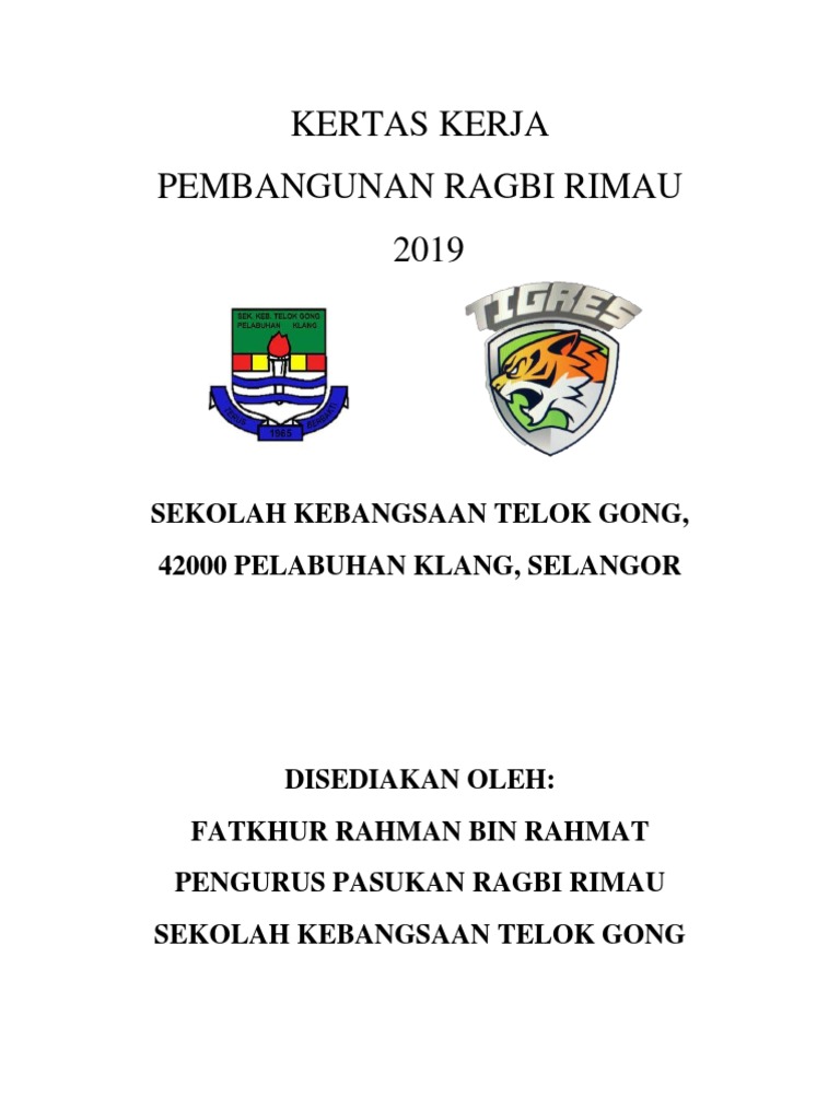 KERTAS KERJA Ragbi Rimau | PDF