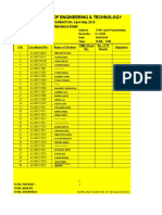 Seating Plan 16th May