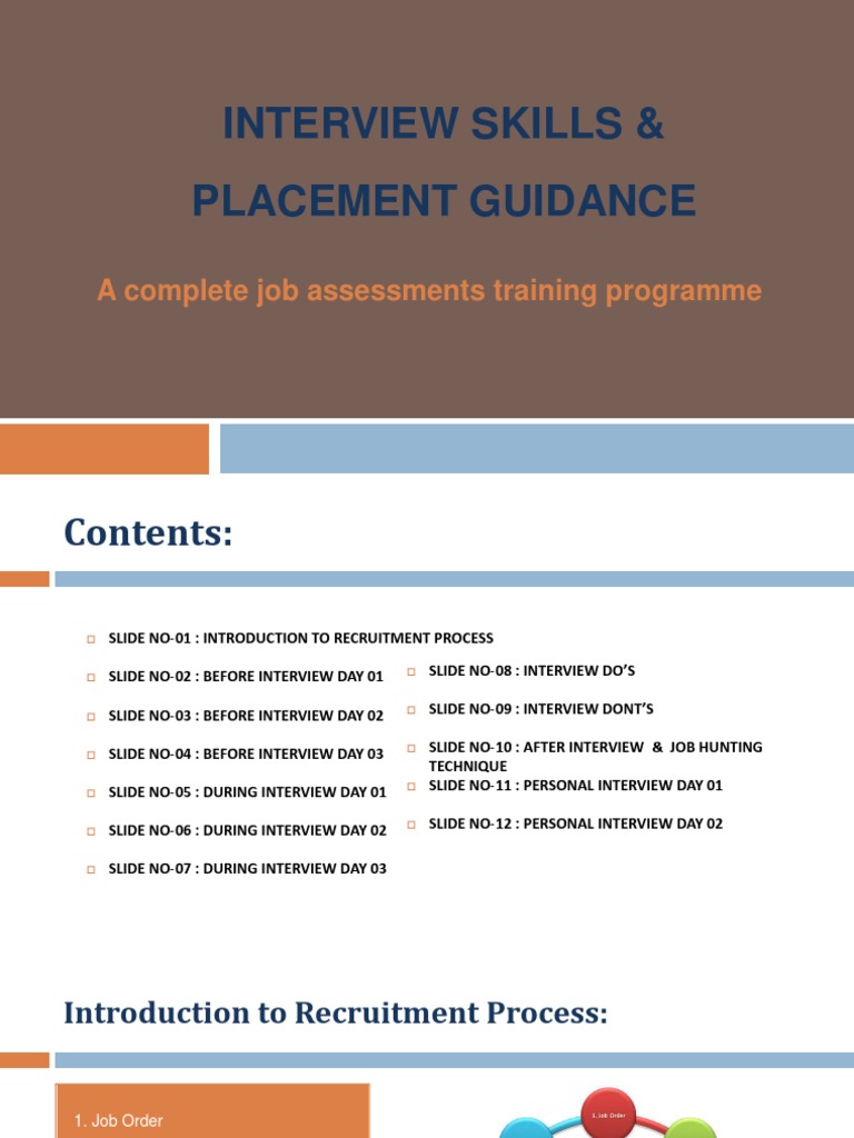 Interview Skills and Job Placement Guide | PDF | Recruitment | Interview