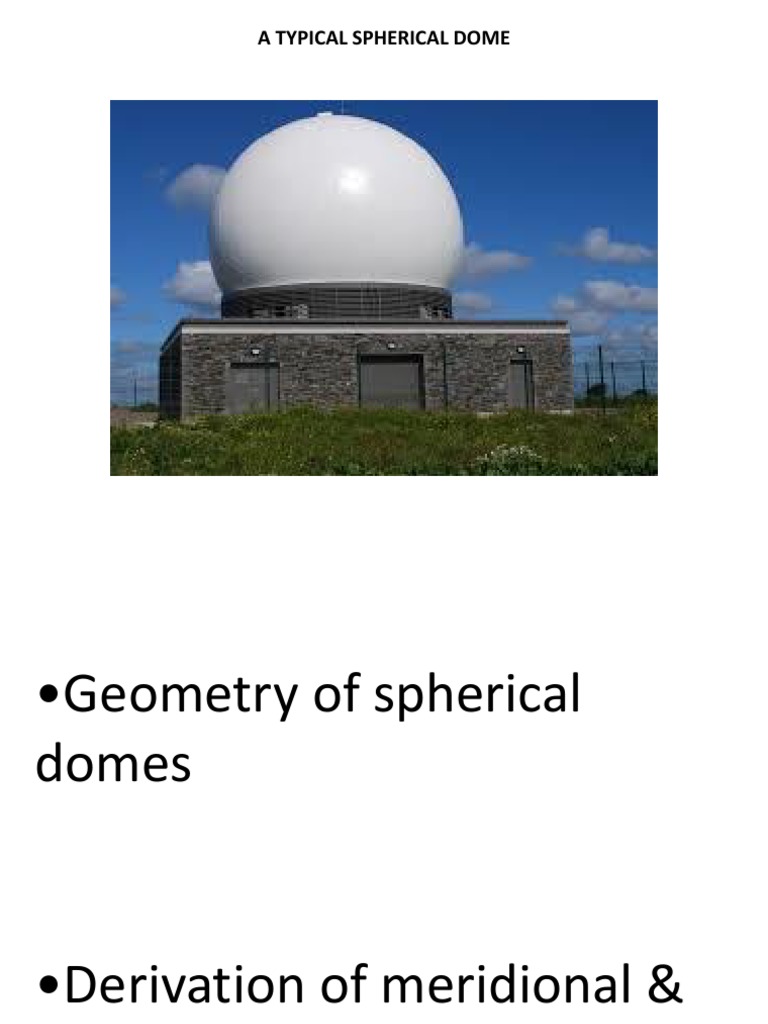 Spherical Dome Stress Analysis | PDF | Sphere | Latitude