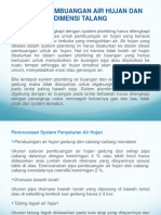 System Pembuangan Air Hujan Dan Dimensi Talang