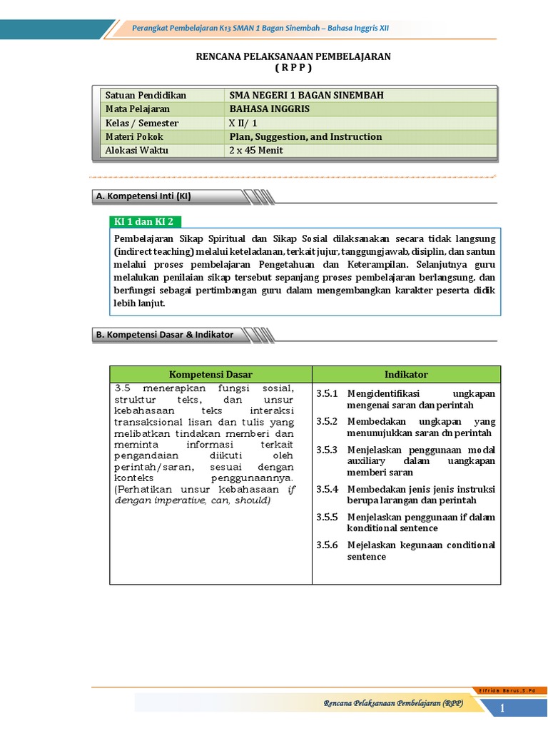 5 Suggestion And Imperatif If 1