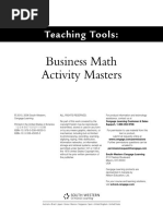 Business Math Activity