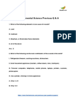 Environmental Science Question Papers PDF