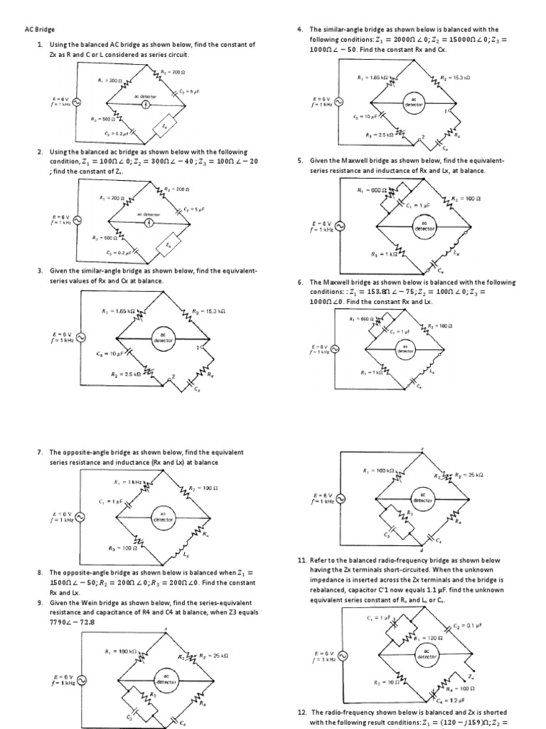 AC Bridge Series And Parallel Circuits Inductance