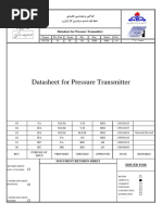 Datasheet For Pressure Transmitter: Serial 05 Project Pro. Part Scope Dis. Doc. Rev. Igat6 D PL IN DSH 0001