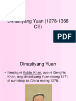Dinastiyang Yuan (1278-1368 CE)