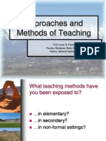 Approaches and Methods of Teaching: Prof. Jovar G. Pantao Faculty, Mindanao State University Fatima, General Santos City