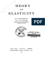 Theory of Elasticity Timoshenko J N Goodier