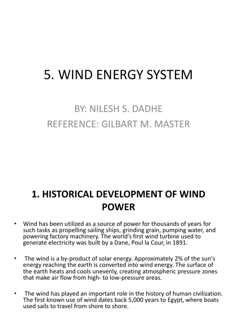 Wind Energy System | PDF | Electric Generator | Wound