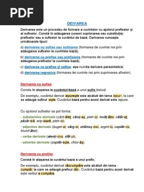 Formarea Cuvintelor Gramatica Docx