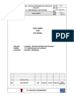 Data Sheet FOR Pig Signal: Cikande - Bitung Distribution Pipeline Project Pt. Perusahaan Gas Negara Data Sheet
