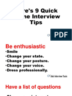 9 Quick Phone Interview Tips