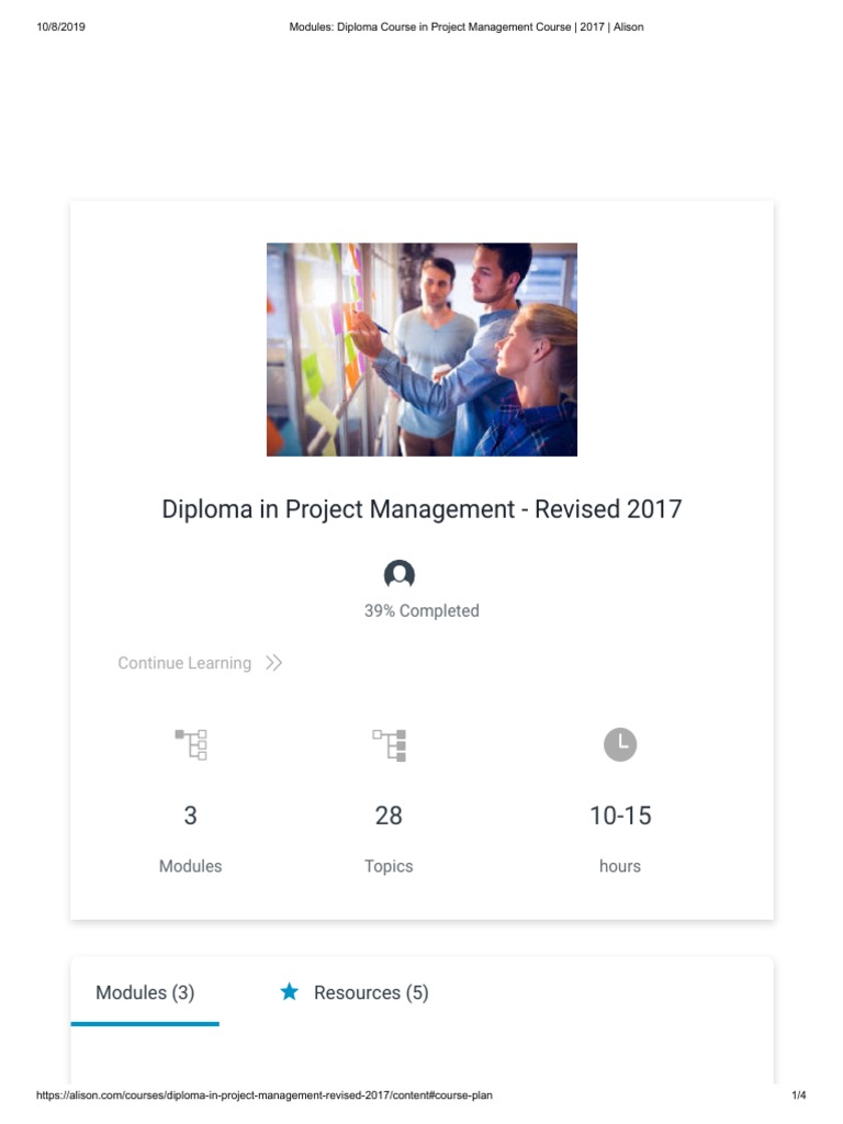 Alison Diploma in Project Management | PDF | Project Management | Teaching