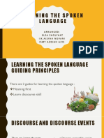 LEARNING THE SPOKEN LANGUAGE 