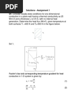 Assignment and Solution For Heat Transfer