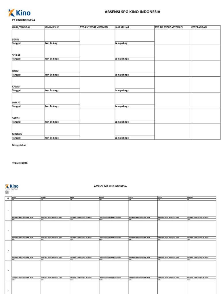 FORM KUNJUNGAN SPG - Md+form Oos | PDF