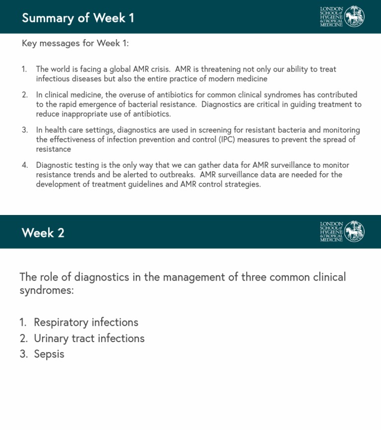 Summary Of Week 1 Key Messages For Week 1 Pdf