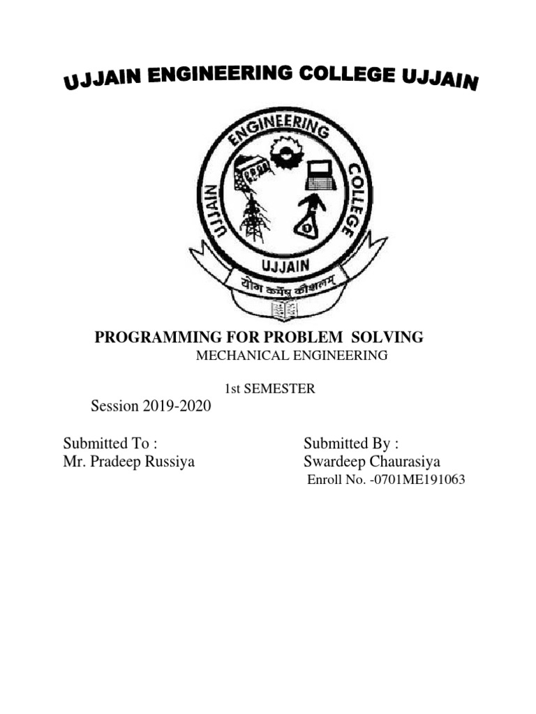 Programming for Mechanical Engineering | PDF | Technology & Engineering