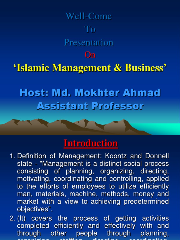Islamic Management Principles | PDF | Hadith | Abrahamic Religions