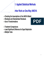 Topic 4 - Further Work On One-Way ANOVA