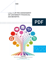 Call For The Assignment of University Financial Aid Benefits