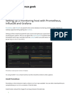 Setting Up A Monitoring Host With Prometheus, InfluxDB and Grafana - Just Another Linux Geek