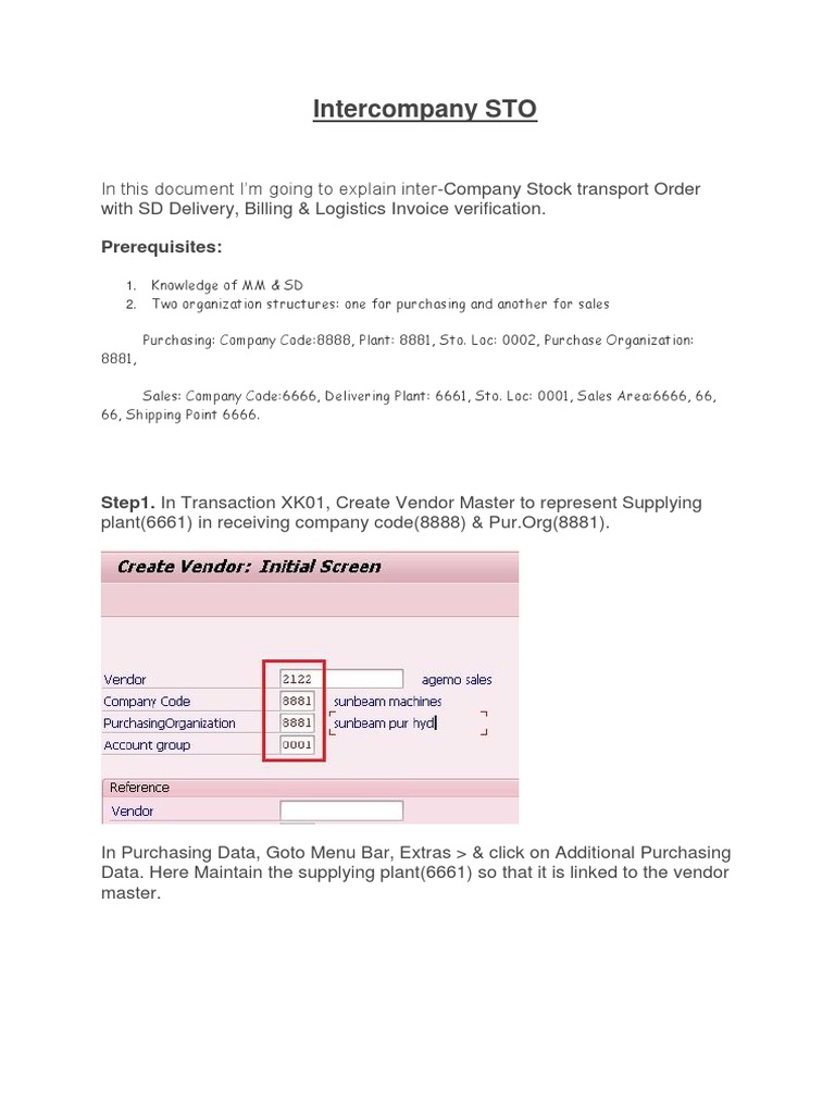Intercompany STO | PDF | Invoice | Debits And Credits