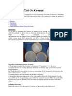 Various Lab Test On Cement