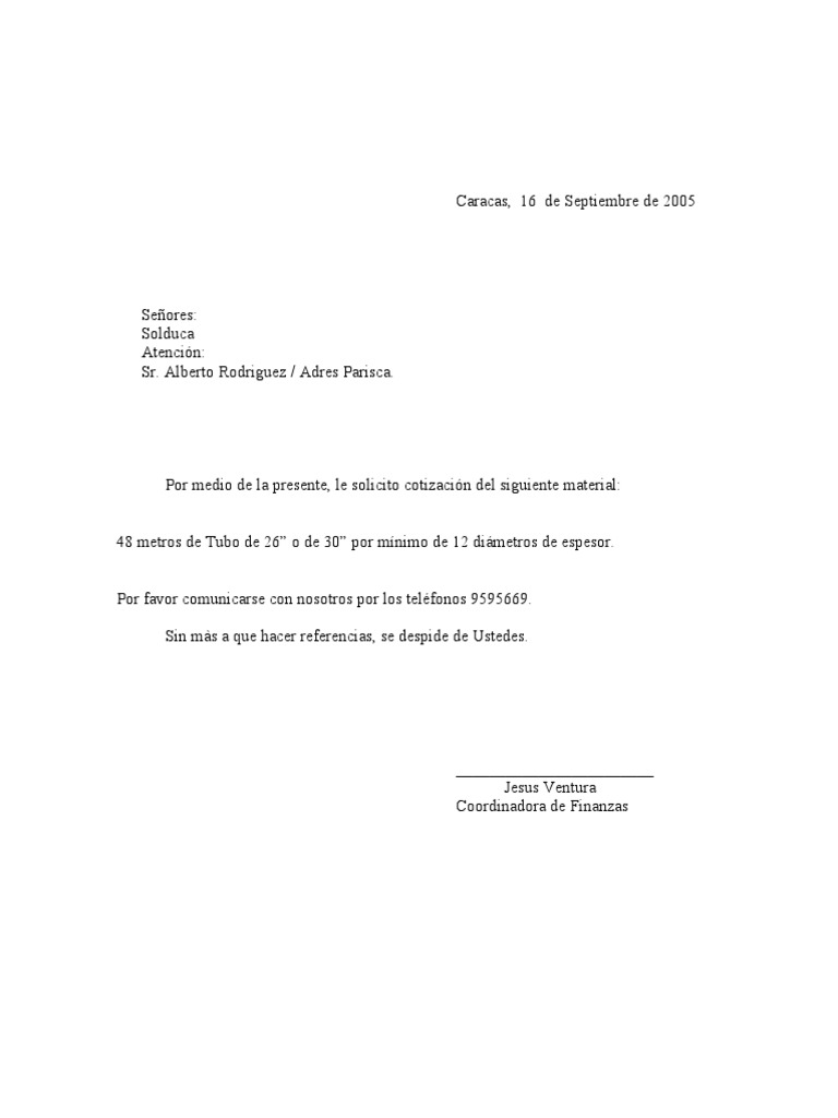 Carta solicitud retenciones