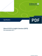 IGCSE2009 English Literature (4ET0) Specification
