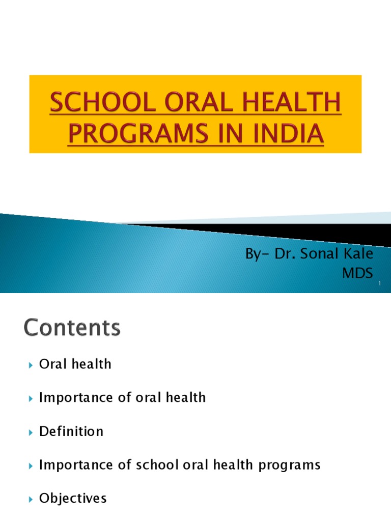School Oral Health Program Overview | PDF | Dentistry | Oral Hygiene