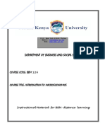 Department of Business and Social Studies: Course Code: BBM 126