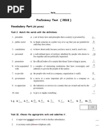 Proficiency Test b1 2 Completed