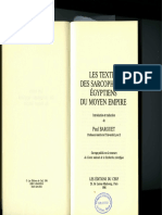 Barguet - Textes Des Sarcophages